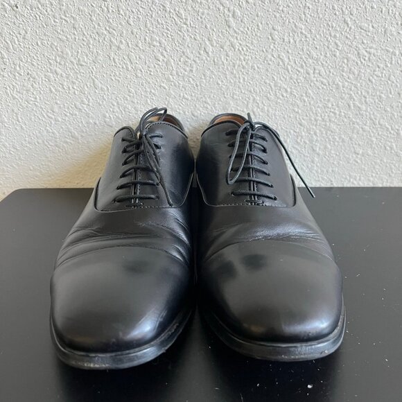 Giorgio Armani Men\'s Black Lace-Up Leather Dress Shoes Size 10.5 main image 6